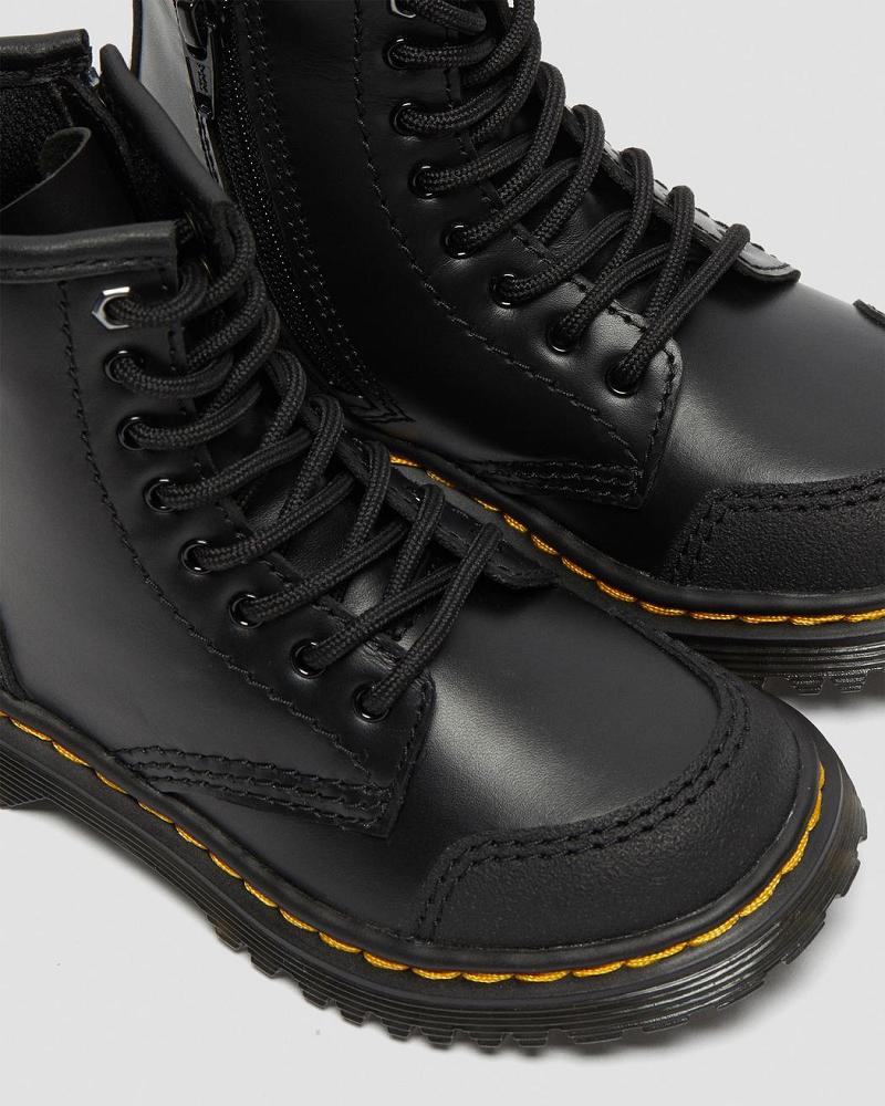 Dr Martens Toddler 1460 Overlay Leren Vrijetijdslaarzen Kinderen Zwart | NL 157SGL